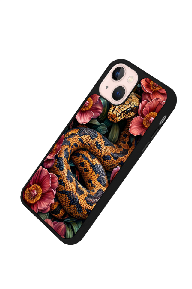iPhone 13/14 Uyumlu Yılan Tasarımlı Glossy Premium Kılıf