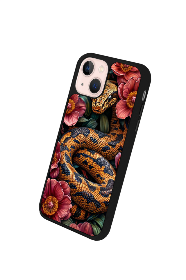 iPhone 13/14 Uyumlu Yılan Tasarımlı Glossy Premium Kılıf