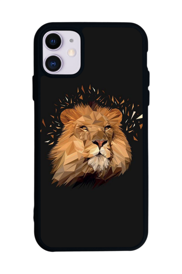 iPhone 11 Uyumlu Aslan Tasarımlı Glossy Premium Kılıf