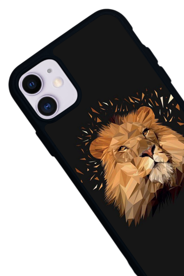 iPhone 11 Uyumlu Aslan Tasarımlı Glossy Premium Kılıf