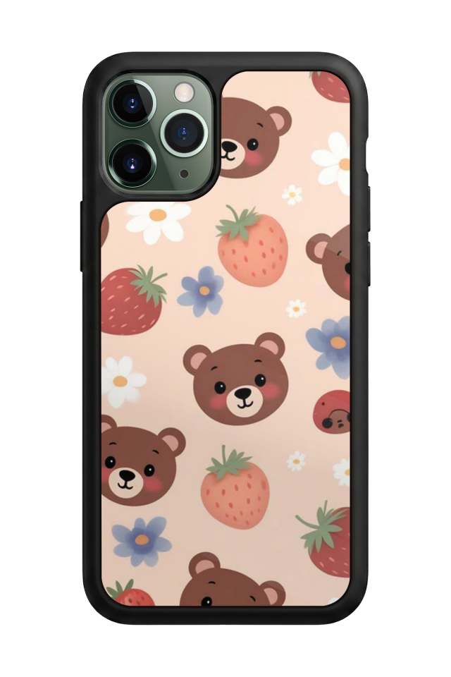 iPhone 11 Pro Max Uyumlu Ayı Tasarımlı Glossy Premium Kılıf