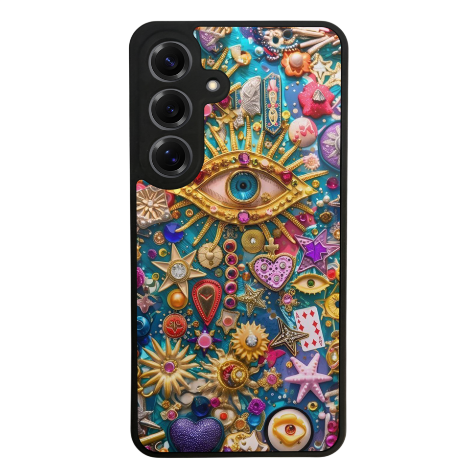 Samsung Galaxy S25 Uyumlu Göz Tasarımlı Glossy Premium Kılıf