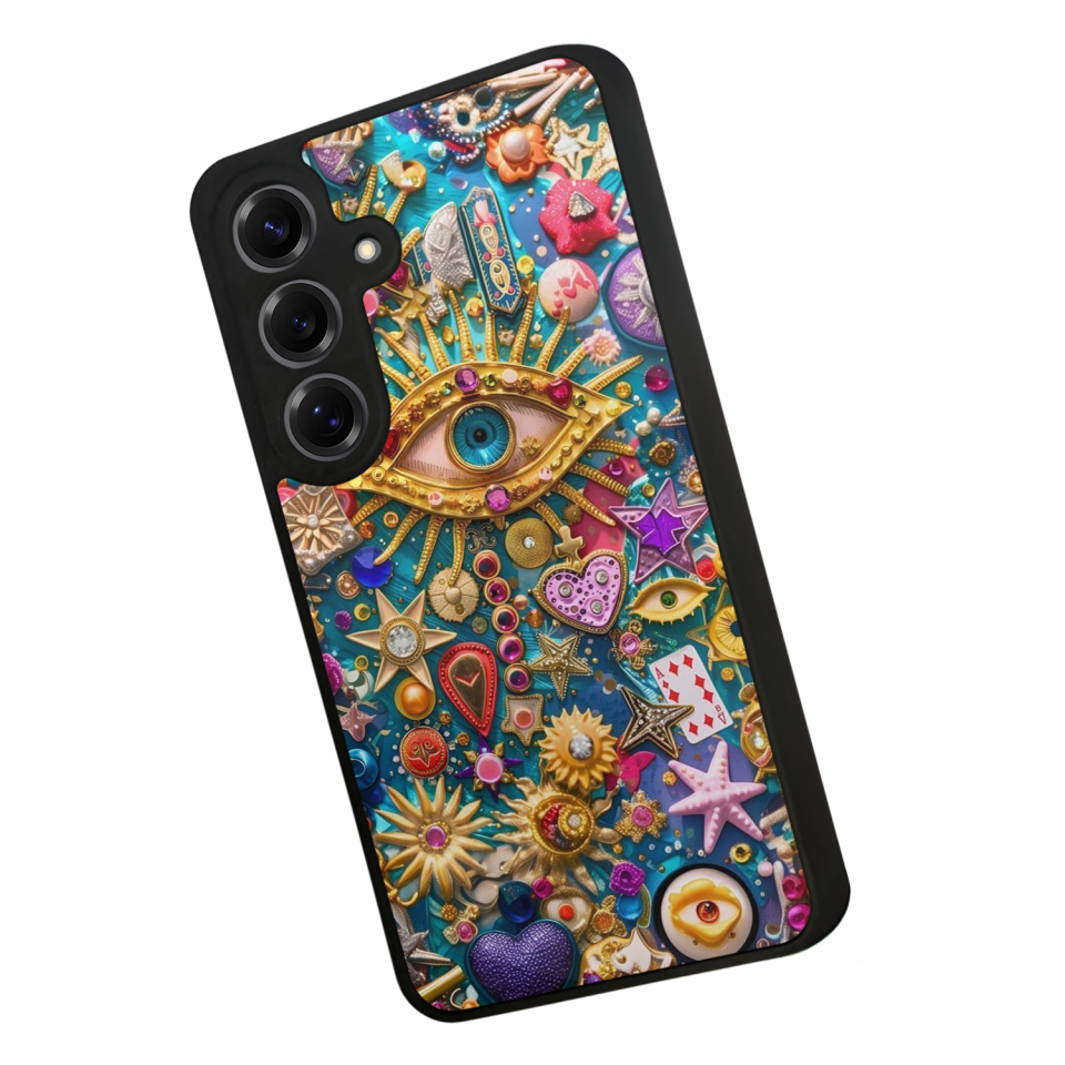 Samsung Galaxy S25 Uyumlu Göz Tasarımlı Glossy Premium Kılıf