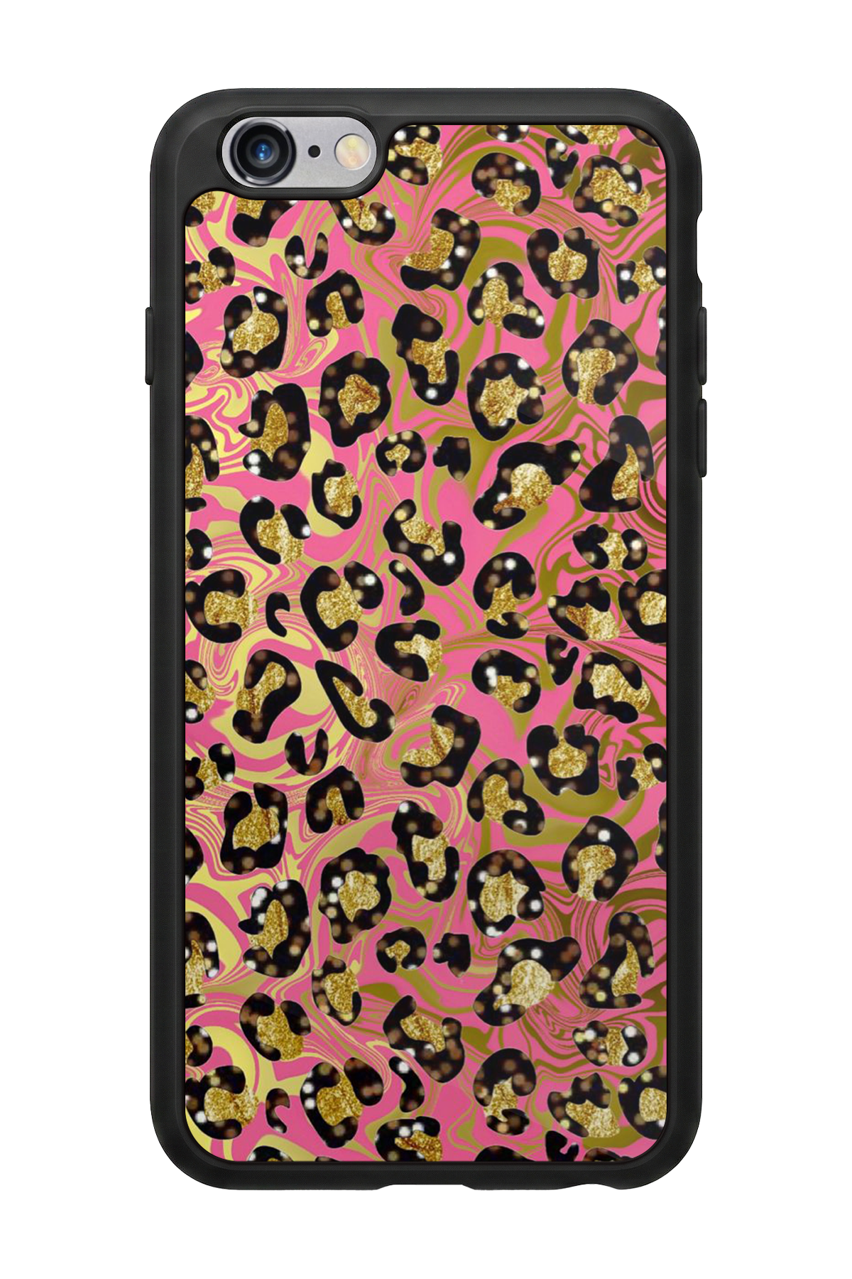 iPhone 6s Plus Uyumlu Hologram Leopar Tasarımlı Glossy Premium Kılıf