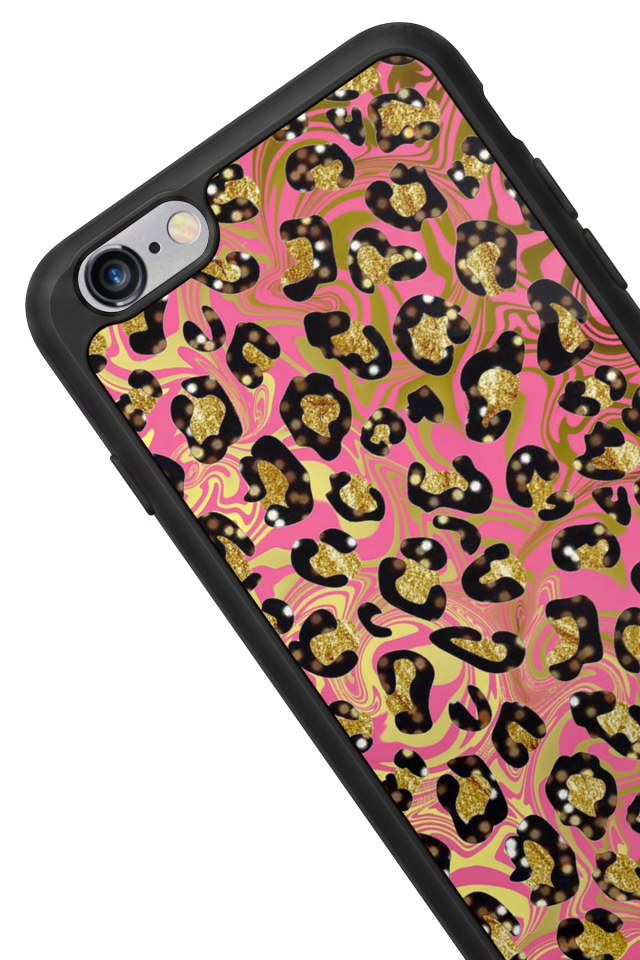iPhone 6s Plus Uyumlu Hologram Leopar Tasarımlı Glossy Premium Kılıf