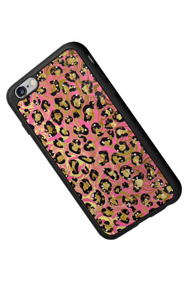 iPhone 6s Plus Uyumlu Hologram Leopar Tasarımlı Glossy Premium Kılıf