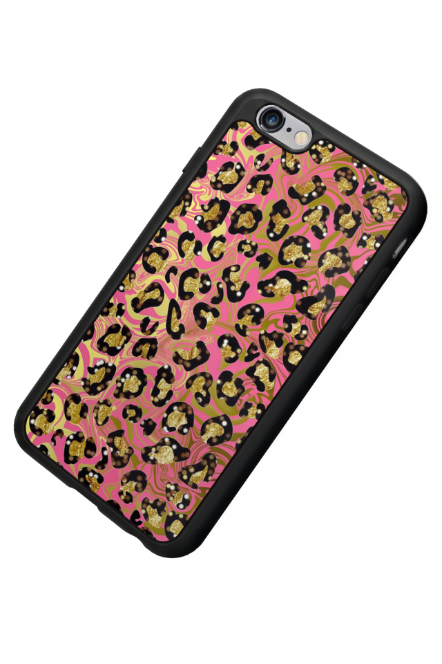 iPhone 6s Plus Uyumlu Hologram Leopar Tasarımlı Glossy Premium Kılıf
