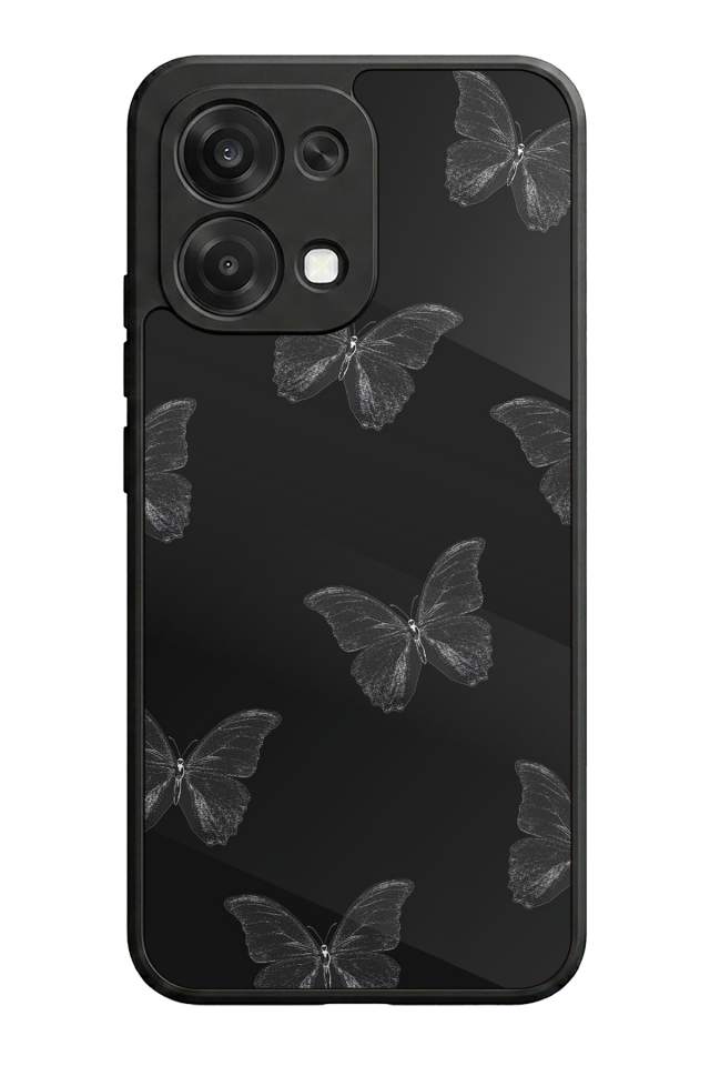 Oppo A6 Pro Uyumlu Kelebek Tasarımlı Glossy Premium Kılıf