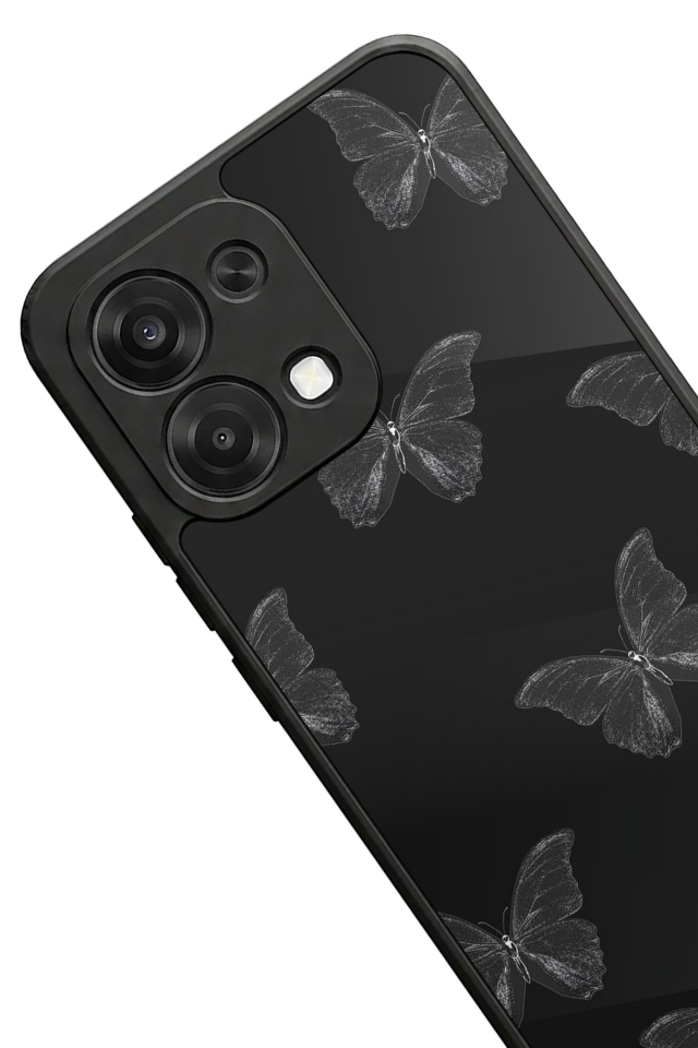 Oppo A6 Pro Uyumlu Kelebek Tasarımlı Glossy Premium Kılıf