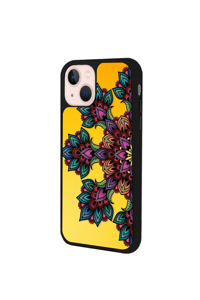 iPhone 15 Plus Uyumlu Mandala Tasarımlı Glossy Premium Kılıf