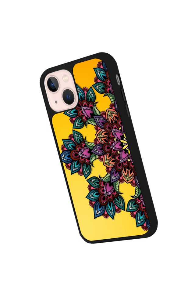 iPhone 15 Plus Uyumlu Mandala Tasarımlı Glossy Premium Kılıf