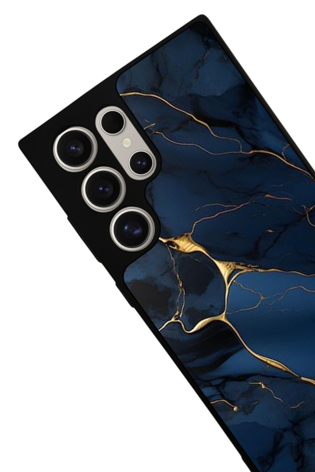 Samsung Galaxy S22 Ultra Uyumlu Mermer Marble Tasarımlı Glossy Premium Kılıf
