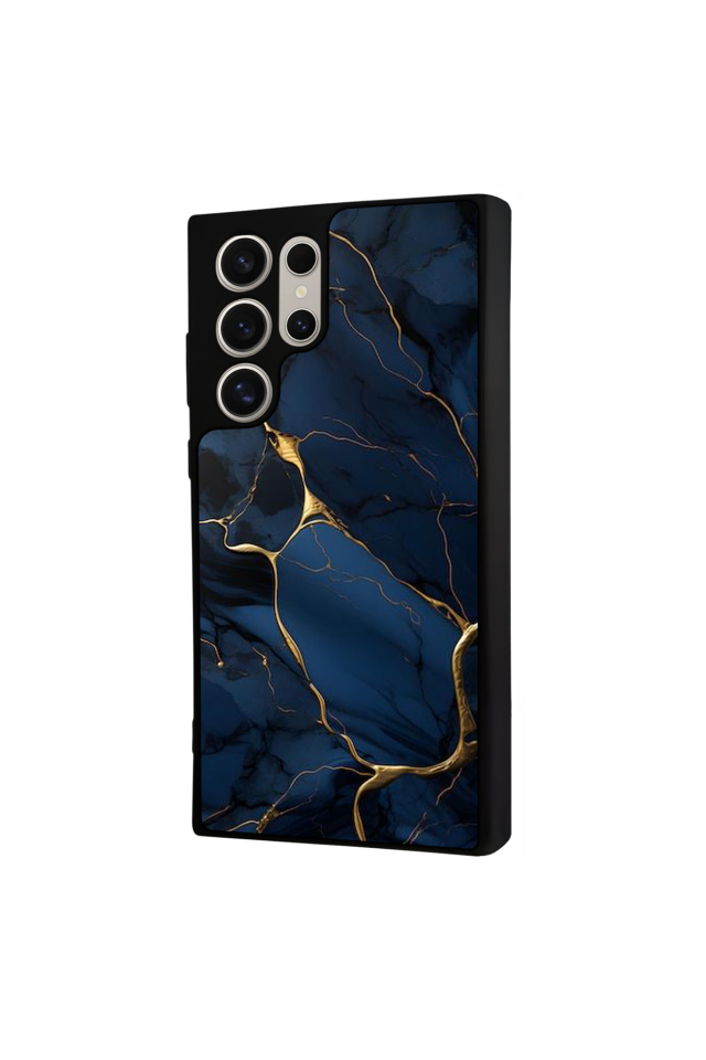 Samsung Galaxy S22 Ultra Uyumlu Mermer Marble Tasarımlı Glossy Premium Kılıf