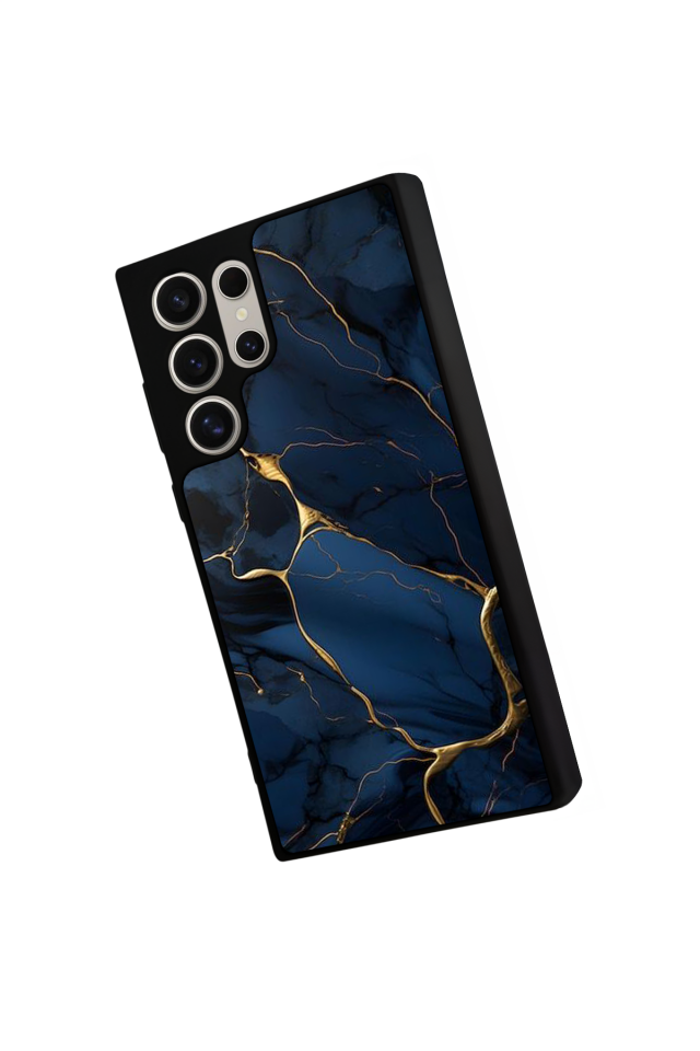 Samsung Galaxy S22 Ultra Uyumlu Mermer Marble Tasarımlı Glossy Premium Kılıf