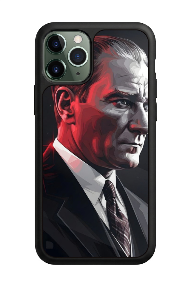 iPhone 11 Pro Uyumlu Mustafa Kemal Ataturk Tasarımlı Glossy Premium Kılıf