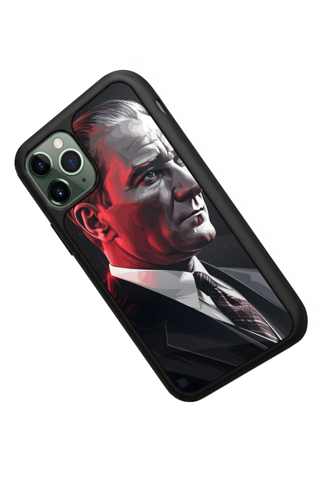 iPhone 11 Pro Uyumlu Mustafa Kemal Ataturk Tasarımlı Glossy Premium Kılıf