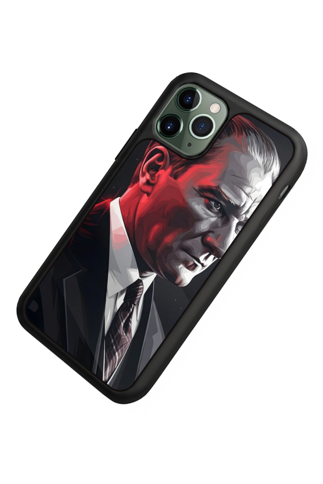 iPhone 11 Pro Uyumlu Mustafa Kemal Ataturk Tasarımlı Glossy Premium Kılıf