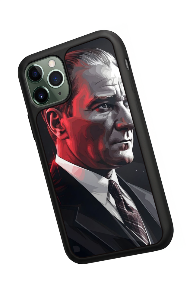 iPhone 11 Pro Uyumlu Mustafa Kemal Ataturk Tasarımlı Glossy Premium Kılıf