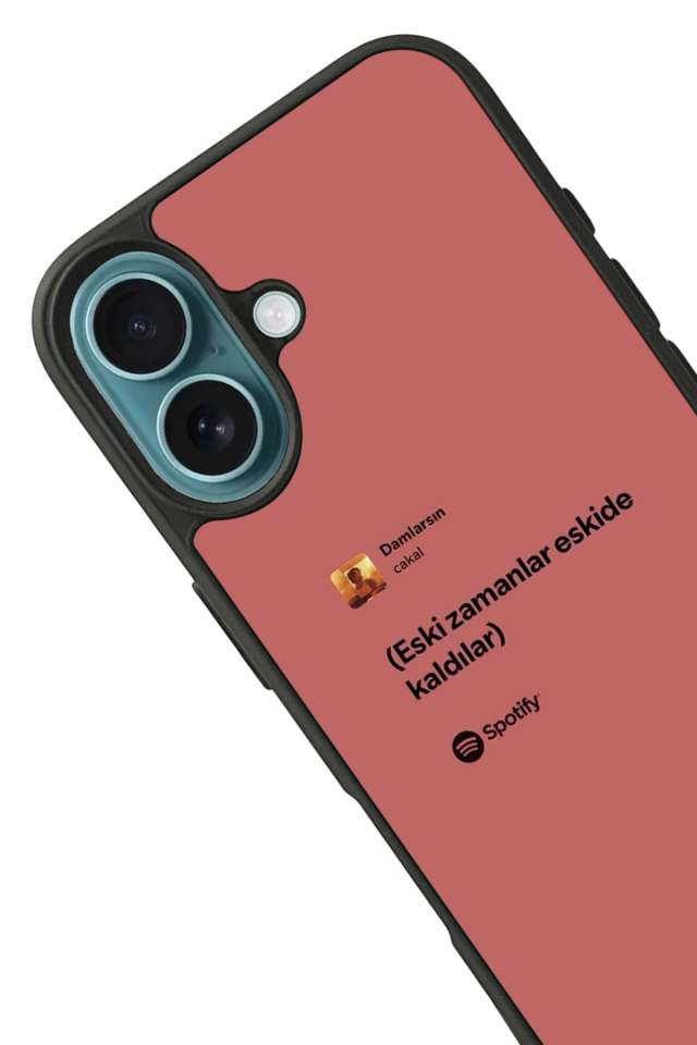 iPhone 16 Uyumlu Sarki Sozleri Tasarımlı Glossy Premium Kılıf