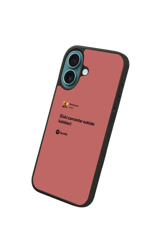 iPhone 16 Uyumlu Sarki Sozleri Tasarımlı Glossy Premium Kılıf