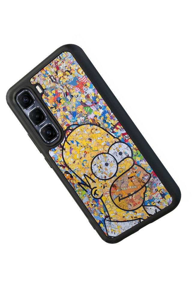 Infinix Hot 60 Pro Plus Uyumlu The Simpsons Tasarımlı Glossy Premium Kılıf