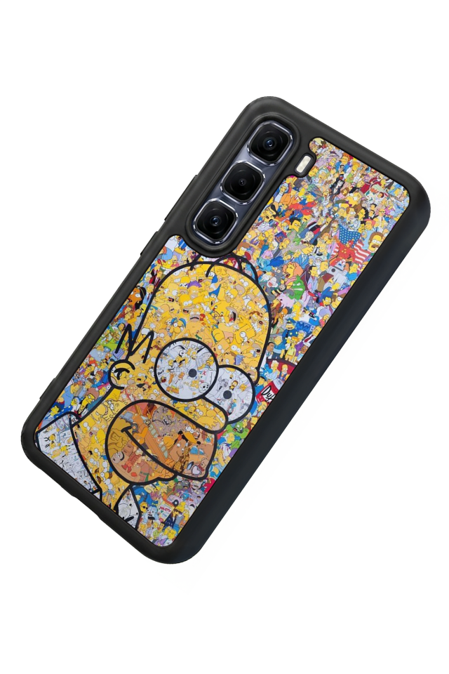Infinix Hot 60 Pro Plus Uyumlu The Simpsons Tasarımlı Glossy Premium Kılıf