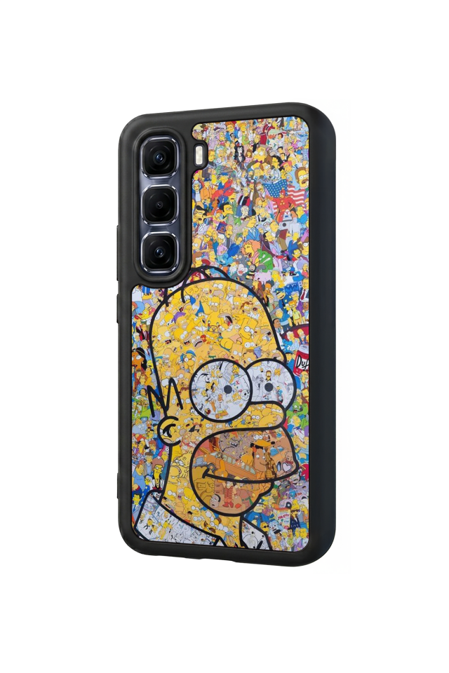 Infinix Hot 60 Pro Plus Uyumlu The Simpsons Tasarımlı Glossy Premium Kılıf