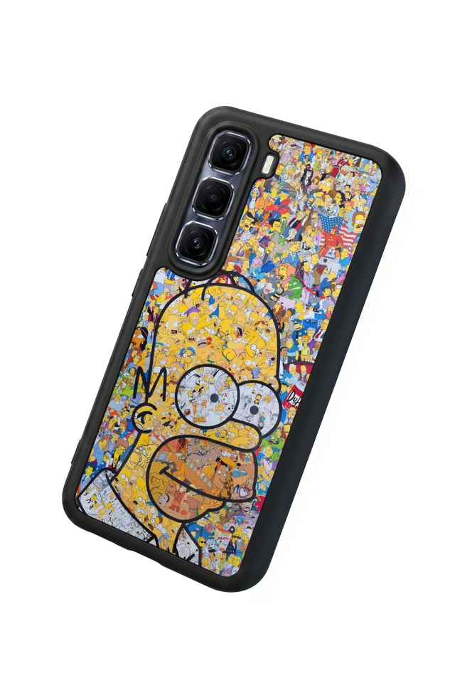Infinix Hot 60 Pro Plus Uyumlu The Simpsons Tasarımlı Glossy Premium Kılıf