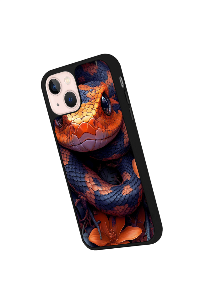 iPhone 13/14 Uyumlu Yılan Tasarımlı Glossy Premium Kılıf