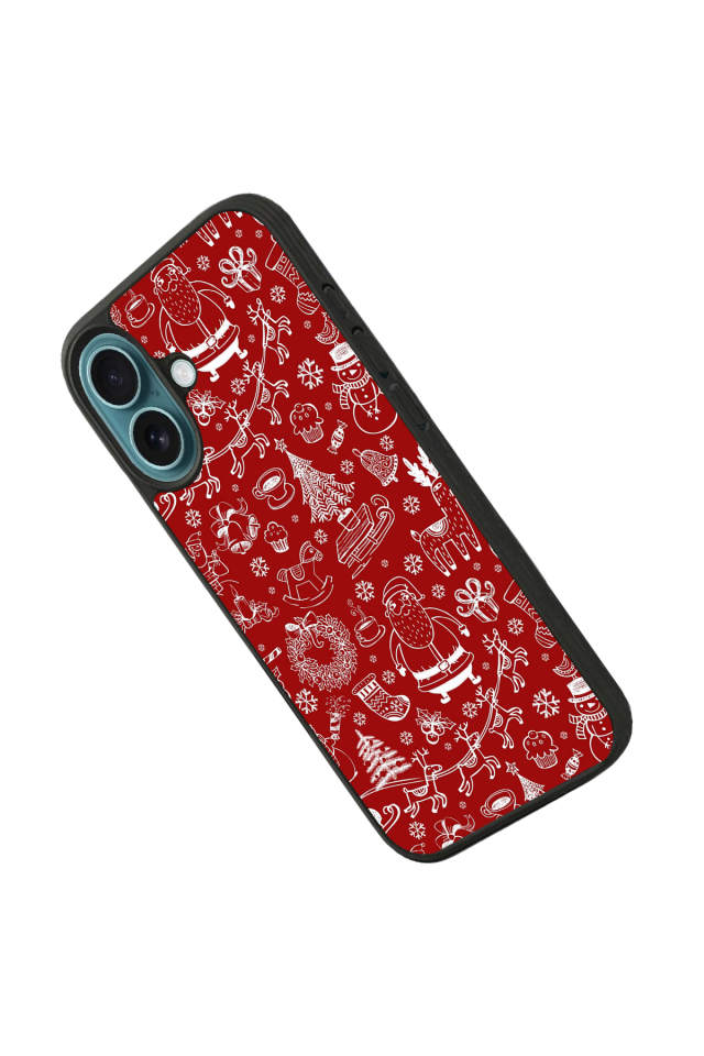 iPhone 16 Plus Uyumlu Yilbasi Christmas Tasarımlı Glossy Premium Kılıf