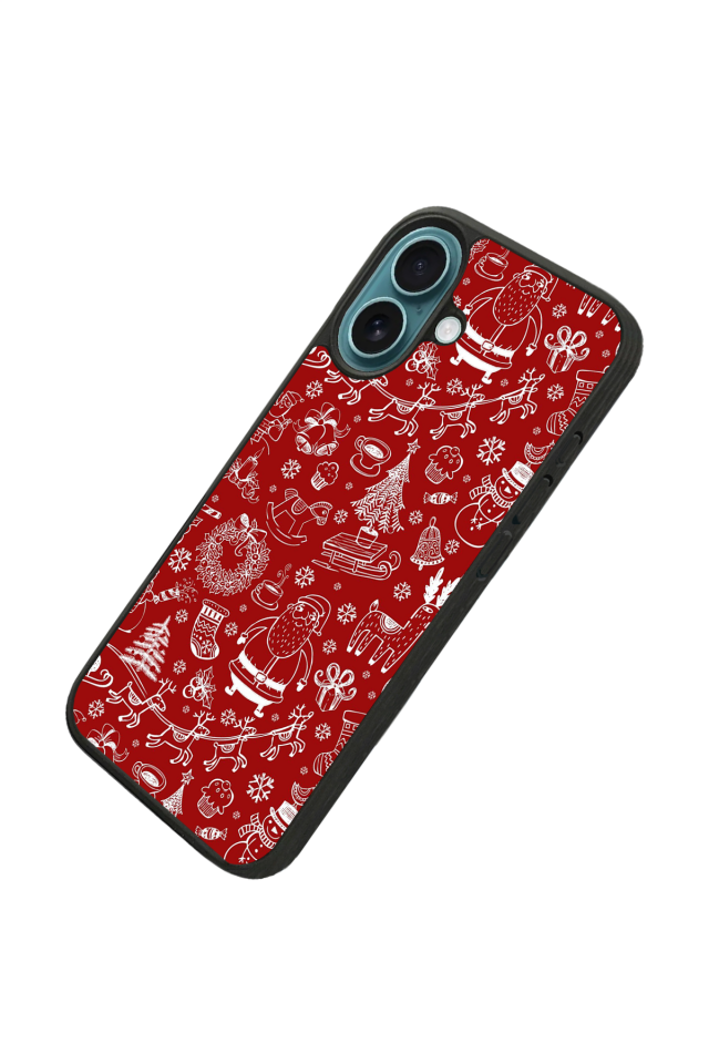iPhone 16 Plus Uyumlu Yilbasi Christmas Tasarımlı Glossy Premium Kılıf