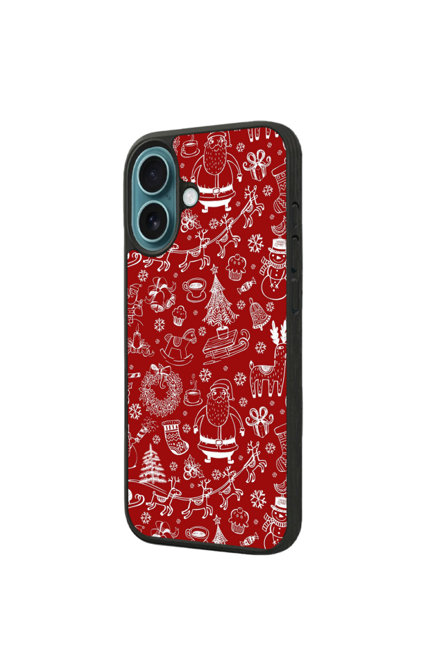 iPhone 16 Plus Uyumlu Yilbasi Christmas Tasarımlı Glossy Premium Kılıf