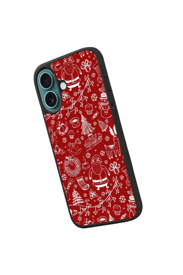 iPhone 16 Plus Uyumlu Yilbasi Christmas Tasarımlı Glossy Premium Kılıf
