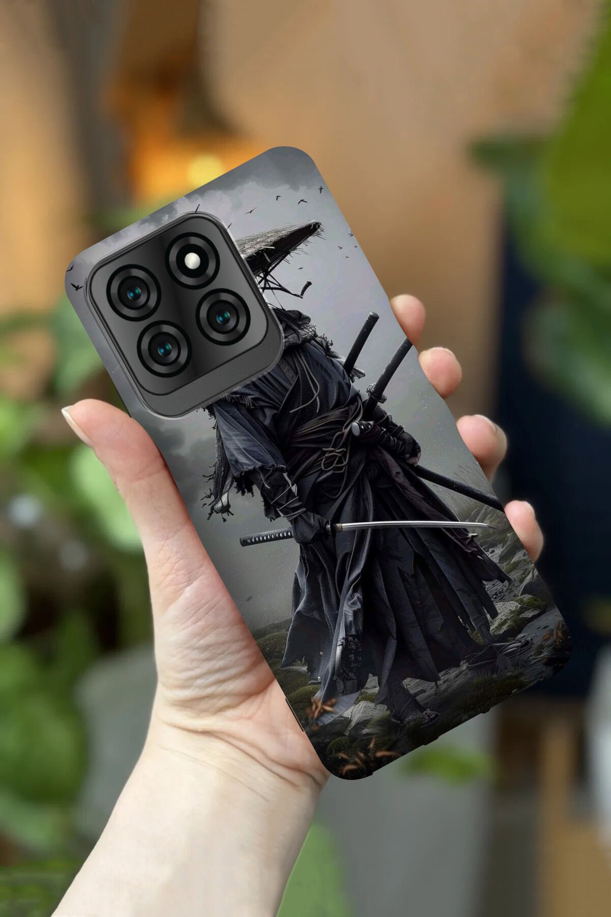 Reeder S71 Uyumlu Kamera Korumalı Samurai Desenli HD Baskılı Silikon Kılıf