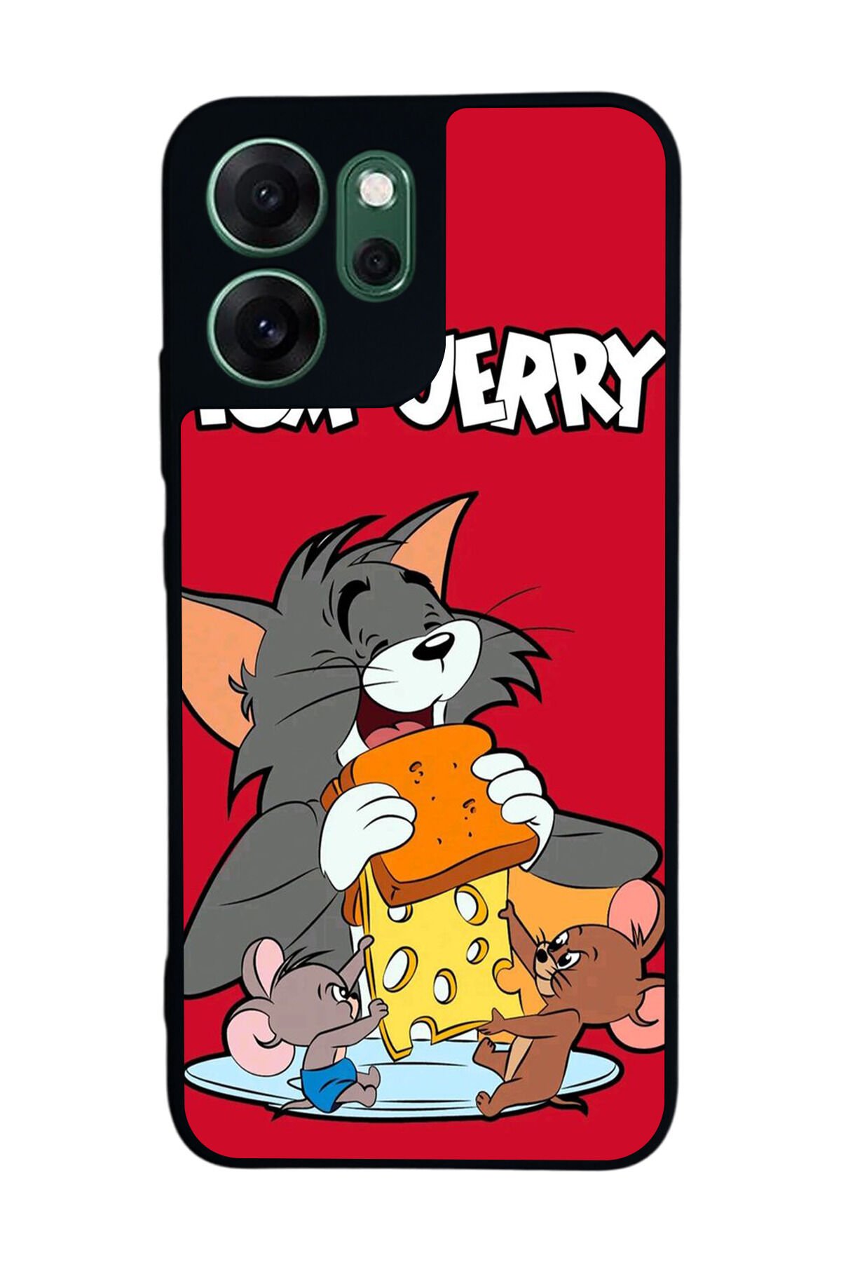 Oppo Reno 14F Uyumlu Tom And Jerry Tasarımlı Glossy Premium Kılıf