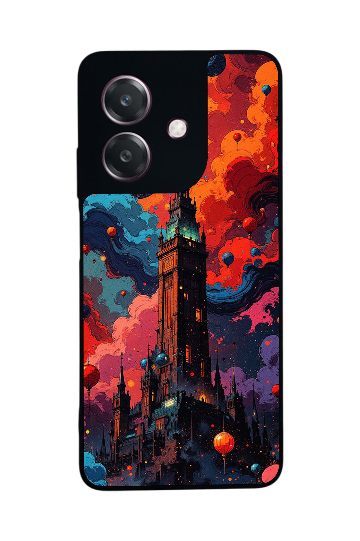 Oppo A3 5G Uyumlu Abstract Tasarımlı Glossy Premium Kılıf