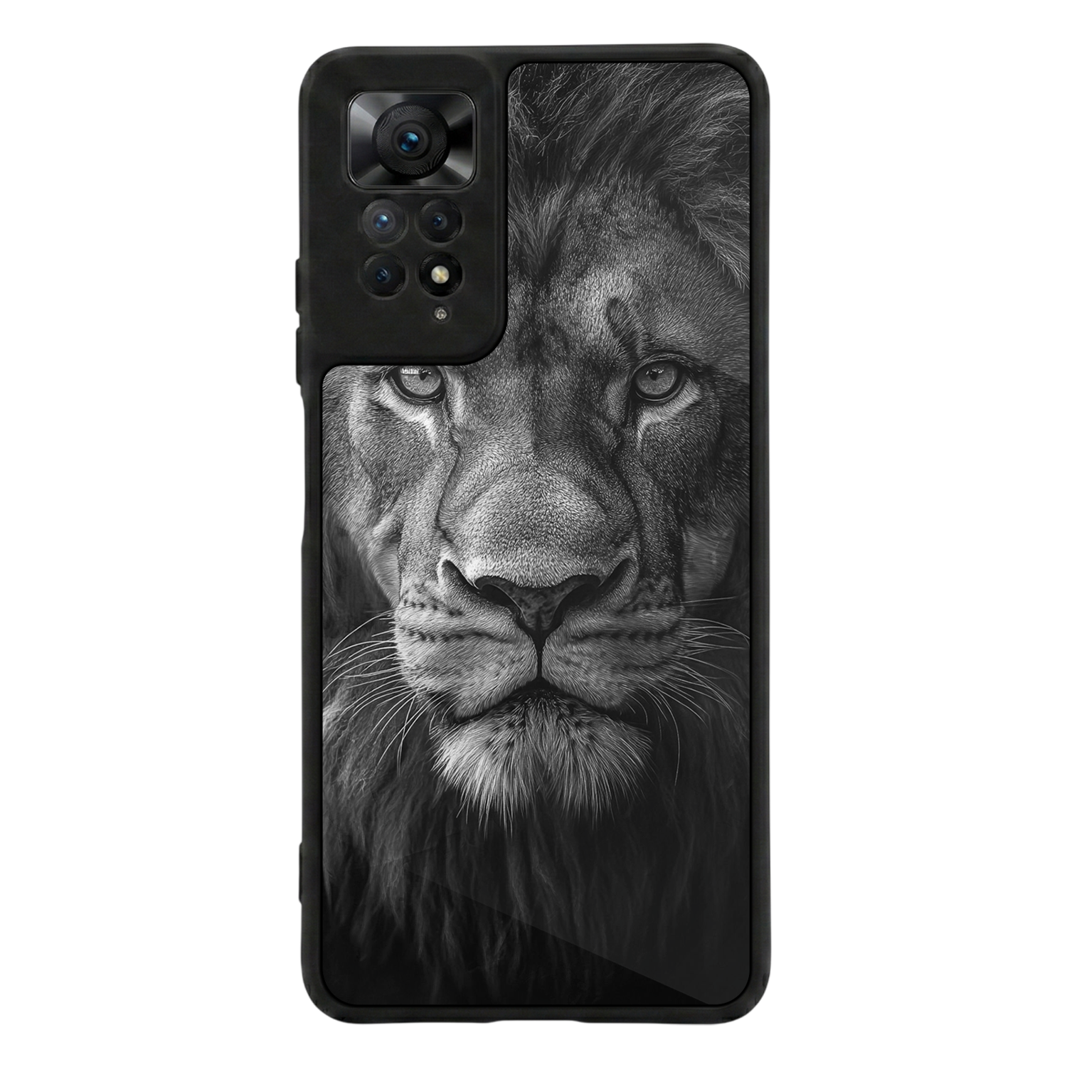 Xiaomi Redmi Note 12 Pro Uyumlu Aslan Tasarımlı Glossy Premium Kılıf