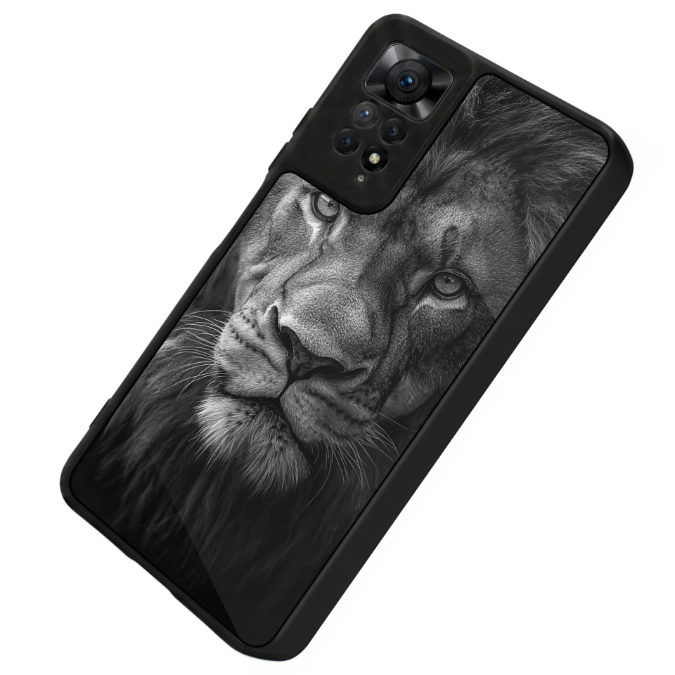 Xiaomi Redmi Note 12 Pro Uyumlu Aslan Tasarımlı Glossy Premium Kılıf