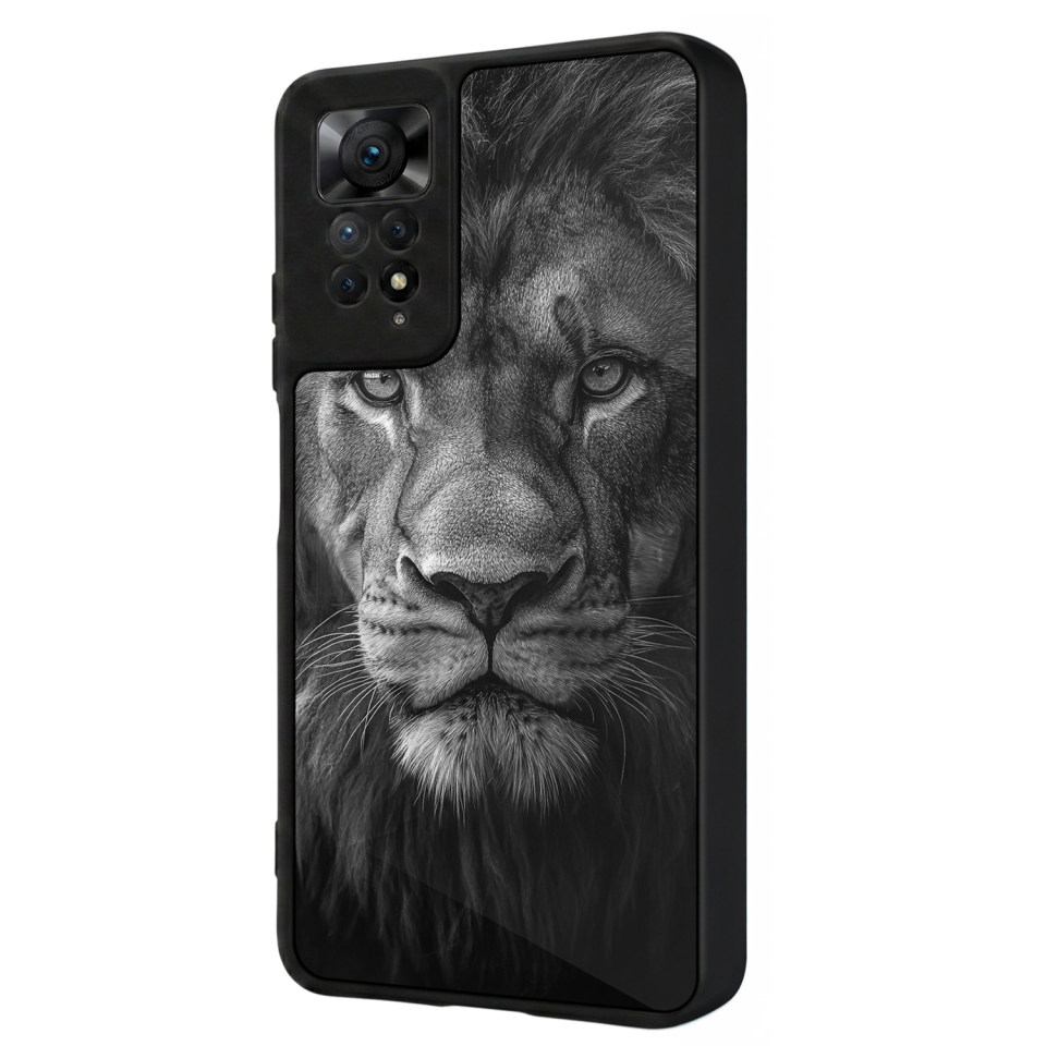 Xiaomi Redmi Note 12 Pro Uyumlu Aslan Tasarımlı Glossy Premium Kılıf