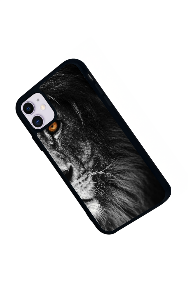 iPhone 11 Uyumlu Aslan Tasarımlı Glossy Premium Kılıf