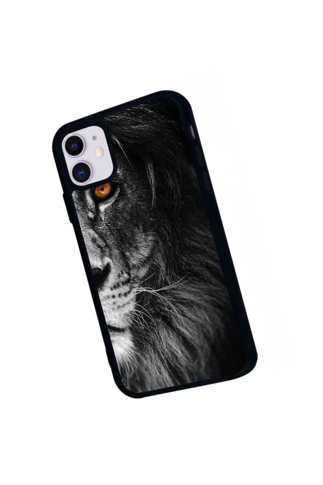 iPhone 11 Uyumlu Aslan Tasarımlı Glossy Premium Kılıf