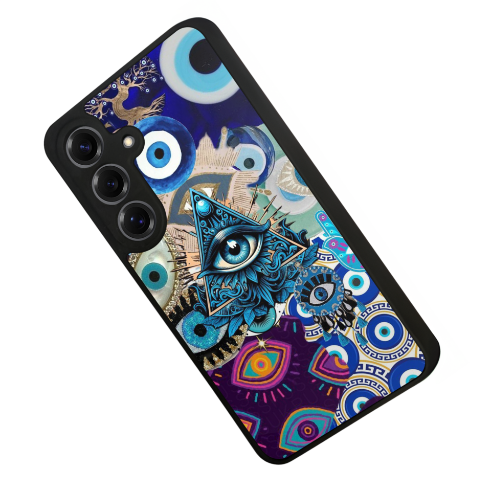 Samsung Galaxy S25 Uyumlu Göz Tasarımlı Glossy Premium Kılıf