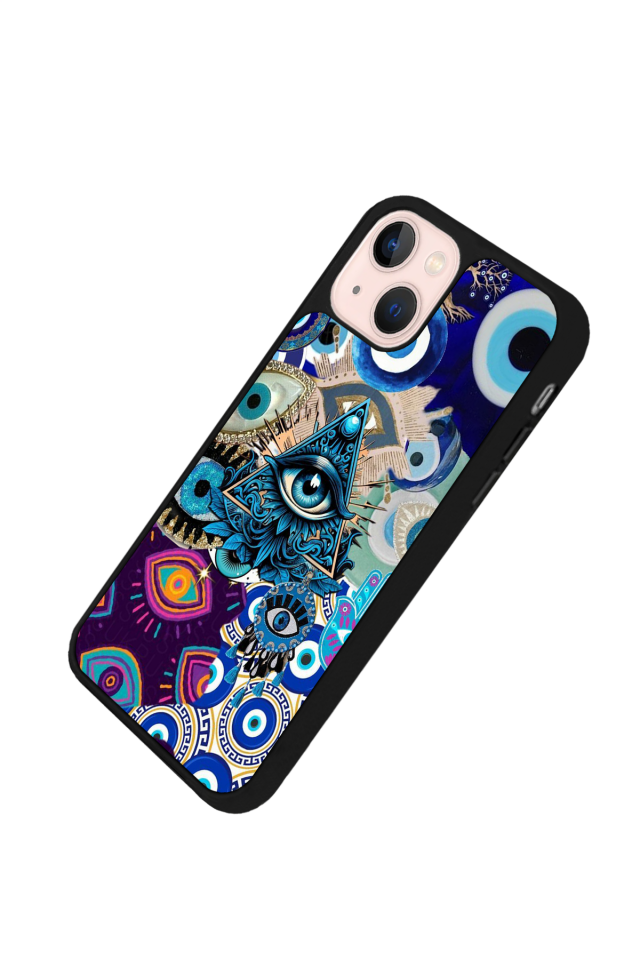 iPhone 13/14 Uyumlu Göz Tasarımlı Glossy Premium Kılıf