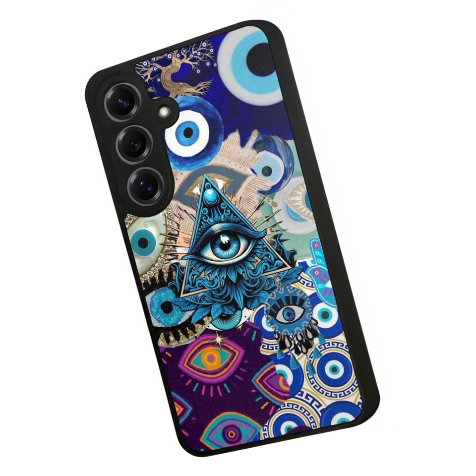 Samsung Galaxy S25 Uyumlu Göz Tasarımlı Glossy Premium Kılıf