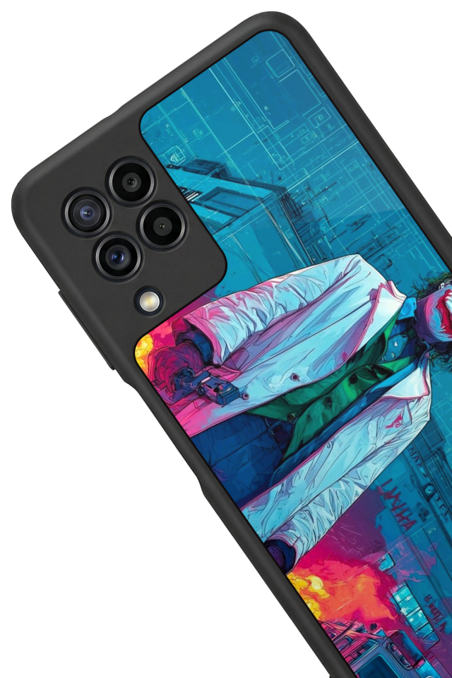 Samsung Galaxy M32 Uyumlu Joker Tasarımlı Glossy Premium Kılıf