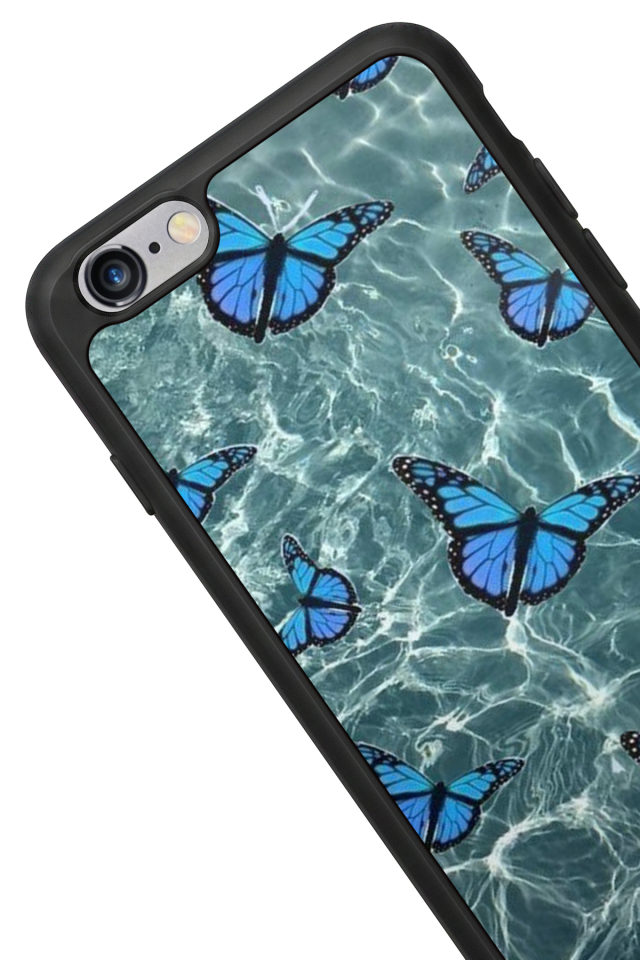 iPhone 6 Plus Uyumlu Kelebek Tasarımlı Glossy Premium Kılıf