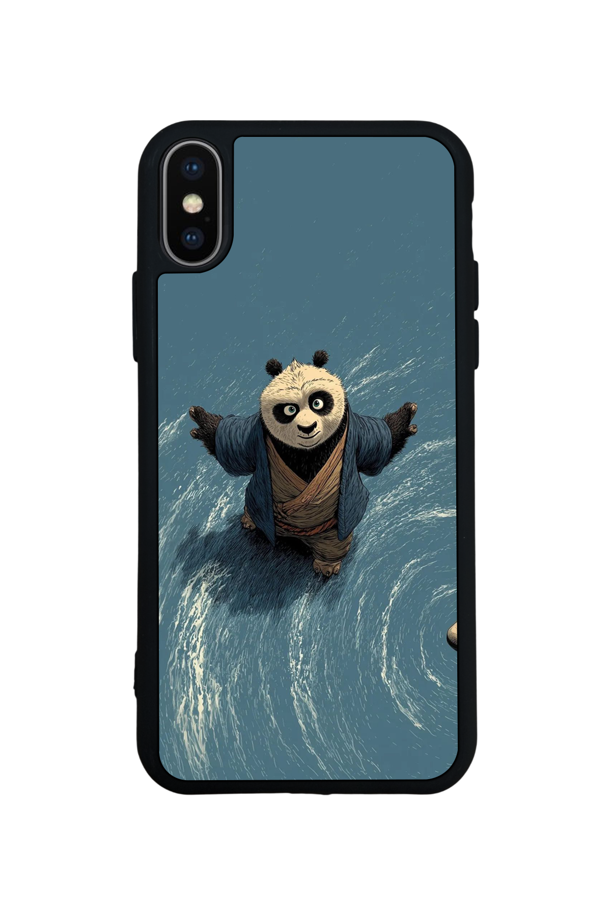 iPhone X/ XS Uyumlu Kung Fu Panda Tasarımlı Glossy Premium Kılıf