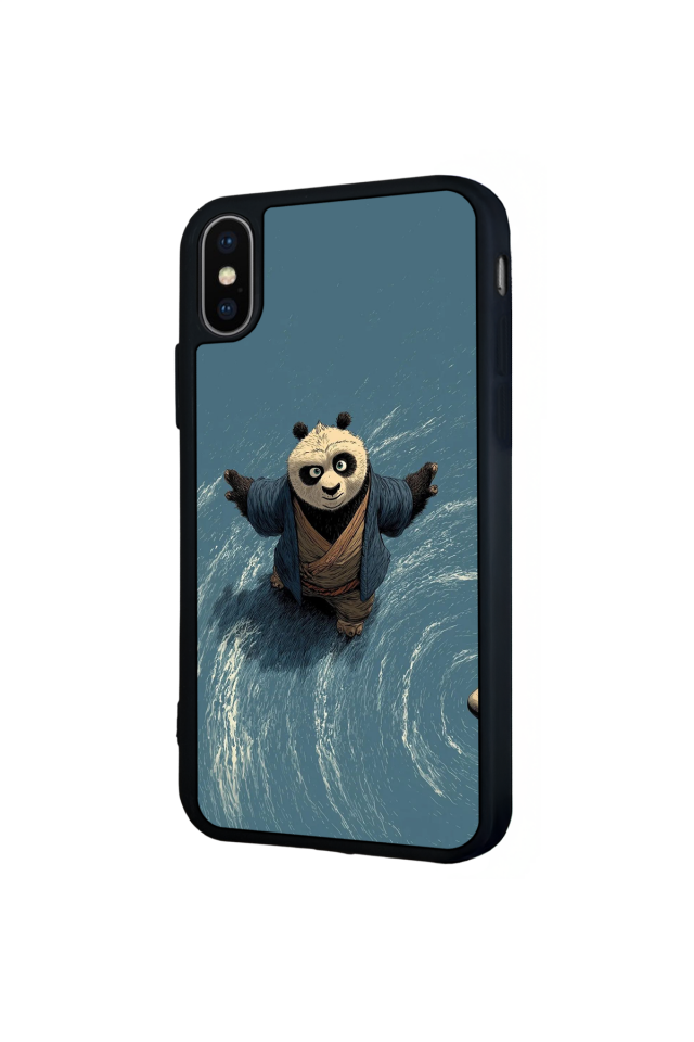 iPhone X/ XS Uyumlu Kung Fu Panda Tasarımlı Glossy Premium Kılıf