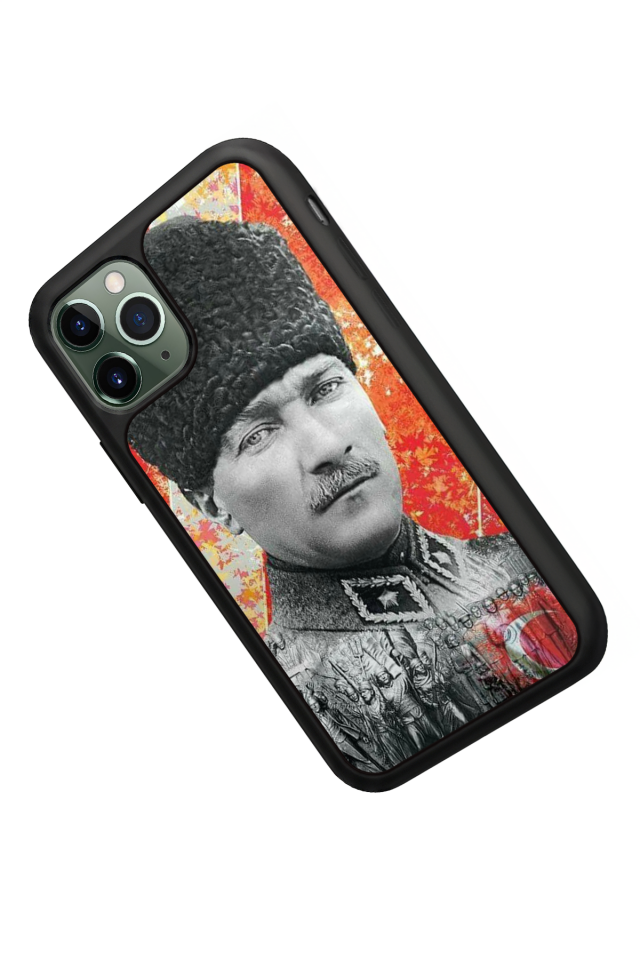 iPhone 11 Pro Uyumlu Mustafa Kemal Ataturk Tasarımlı Glossy Premium Kılıf