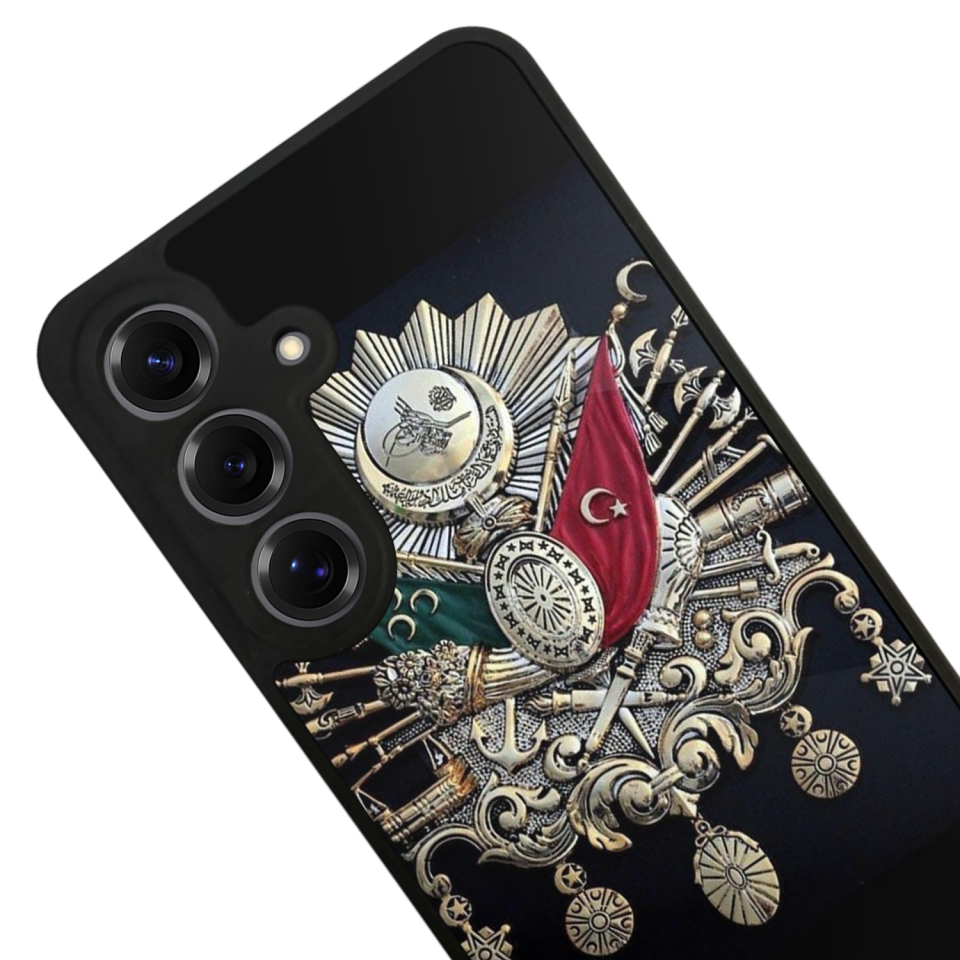 Samsung Galaxy S25 Uyumlu Osmanli Tugrasi Tasarımlı Glossy Premium Kılıf